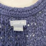 Aerie Tank Top Navy Blue Crochet Knit Cotton Blend Women's Size Medium Photo 2