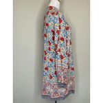 SundayUp Floral Dress Sz Large Cream Orange Gold Blue Boho Photo 3