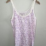 American Eagle Vintage Y2K Purple Floral Babydoll Lace Trim Tank Top XL Photo 10