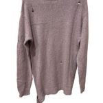 Marc Jacobs Cashmere Sweater Distressed Lavender Purple Crewneck Loose Tie Sz L Photo 2