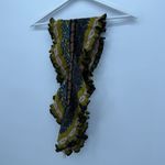 Collection 18 Multicolor Ruffle Knit Keyhole Scarf Boho Acrylic Wool Funky Green Photo 7