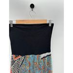 Lapis Womens Strapless Dress Size M Flowy Boho Resort Patchwork Midi Fairy Black Size M Photo 2
