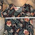 Loft Long Sleeved Floral Tropical Blouse Scoop neck Smock Sleeve Medium Photo 6