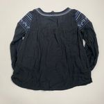 American Eagle  Outfitters Black & Blue Embroidered Boho Top XS Photo 4