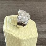 Sterling Cubic Zirconia Cocktail Ring Silver Photo 2