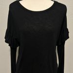Mossimo Supply Co Mossimo Black Tiered Ruffle Long Sleeve Sweater Top Size Small Photo 0