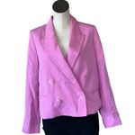 Tommy Hilfiger NWT  Double Breasted Linen Blend Pink Blazer Photo 2