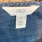 1901  Womens Chambray‎ Ruffled Long Sleeve Blouse Blue Size Small Photo 5