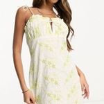 ASOS ASYOU Ruched Bust Cup Detail Cami Dress in Lime Eyelet Photo 0