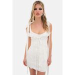 For Love & Lemons Zahra Mini Dress in White Medium New Womens Party Photo 14