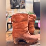 UGG  Lynnea Size 9 Shearling Studded Brown Leather Heel Boots Photo 6
