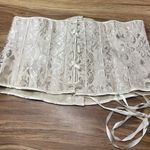 Vintage Alivila.Y Fashion Corset Floral Victorian Top Gold/Cream Sz 4XL Plus White Photo 4