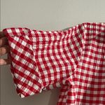 Rebecca Malone  Red and White Checkered Blouse Photo 3