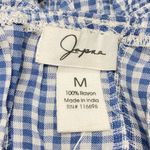 Japna  Women's Smocked Ruffle Picnic Plaid Cami Crop Top Blue Size M Y2K Tank Photo 4