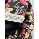 Peruvian Connection  Floral Turtle Neck Long Sleeve Top Black Pink Yellow Medium‎ Photo 6