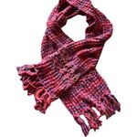 Free People Maroon Wool Soft Alpaca Mohair Chunky Loose Knit Oversized Scarf 89” Photo 0
