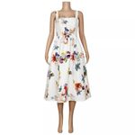 Sachin + Babi for BHLDN Blaine Taffeta Square-Neck Midi Dress, Ivory Combo, SM Photo 3