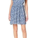 6 Wallflower Morgan Floral Flutter Ruffle Sleeve Grisaille Large Cottagecore Blue Photo 0