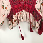 Free People  Kissed By The Sun Embroidered Top Blouse Size XS Photo 5