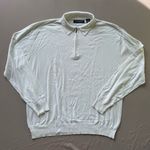 Vintage Statements Quarter Zip Sweater White Size XL Photo 0