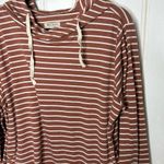 ALBION FIT Albion Hooded Pullover Terracotta Stripe Sz M Photo 5
