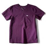 FIGS Technical Collection Scrub Top Medical Nurse Plum Small Photo 0