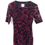 Anthropologie  Maeve Elorn Wine Fitted Ruched Waist Lace Sheath Maroon Dress Photo 2