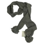 Urban Outfitters Gray Chunky Knit Pompom Scarf New with tag W-110 Photo 0
