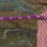 TNA Small Tie Dye Hoodie Thermal Waffle Knit Ice Dye Geo Stretch Stretchy Hippie Green Photo 4