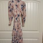 SheIn Floral Print Maxi Dress Medium Long Sleeve High Neck Modest Cottagecore Photo 2