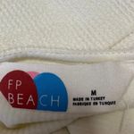 Free People  Beach Olivia Cream Sleeveless Rib Knit Button Down Mini Tank Dress M Photo 2