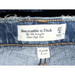 Abercrombie & Fitch  Curve Love 90s Straight Ultra High Rise Blue Jeans Size 27 4 Photo 2