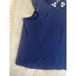 Elle  Tank Top Women's Size XXL  Blue  Spring Summer Shirt Collar Photo 4