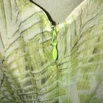 Luisa Spagnoli Women’s Leaf Print Flowy Deep V Neck Halter Dress Green Size 8 Photo 5