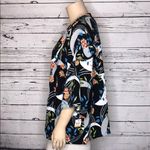 Crescent Alfani Woman NWT Size 3X Moon Floral Print Ruffle V-Neckline Blouse Top Photo 2