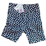 LuLaRoe Medium Biker Shorts • Americana Collection • Navy w/White Flowers • NWT Photo 0