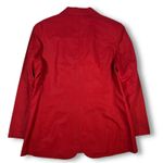 L.L.Bean Vintage Womens Blazer Size 16 Red Linen Cotton Blend Button Front Jacket Photo 1