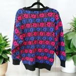Dress DuJour Vintage Y2K Floral Sweater Oversized Small Purple Photo 1