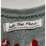 Free People We‎ The  Tank Women XS Sing La La Asymmetrical Oversized Boho Green Photo 2