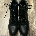 Style & Co  Black Lace-Up Heeled Ankle Boots Size 11 Photo 0