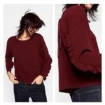 ZARA W/B Collection Ruffle Long Sleeve Tie Back Boxy Fit Blouse Photo 2