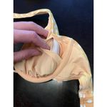 Birdsong Bikini Top Womens Medium Yellow White Polka Dot Halter Padded Swimwear Photo 4