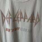 Recycled Karma Distressed Def Leppard T Shirt Womens White Medium M Music Band Graphic Tee Logo Photo 6