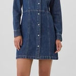 Gap  Blue Denim Shirt Dress Photo 0