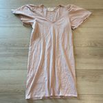 Nation Ltd  Mallory Flutter Sleeve Dress Light Pink V-neck Cotton Size XS Photo 1