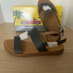 Forever Link 🆕Black Metal Accent Reforme Sandals 8.5🆕 Photo 2