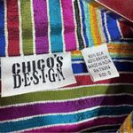 Chico's Chico’s Vintage Rainbow Striped Silk Blend Shirt Jacket Shacket Multicolor Small Photo 9