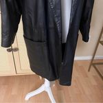 Nordstrom Vinatage Black Leather Mid Blazer Size Medium Photo 1