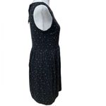 Loft Ann Taylor  Black with White Dots Sleeveless Above the Knee Dress Size SP Photo 3