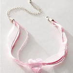 Free People Charming Hearts Choker in Pink NWT Necklace Dainty Coquette Layered Photo 0